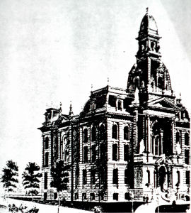 Detroit Public Library, Original Plan, Notice curved pyramidal dome not incorporated in final structure